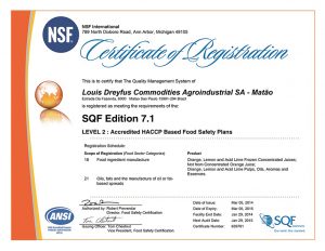 橘寶-nsf-食品廠認證