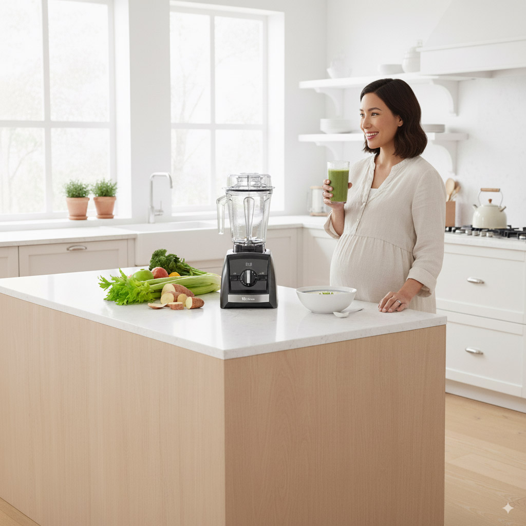 vitamix-調理機-精力湯-孕媽咪-消化不良與胃食道逆流-綠拿鐵-燕麥粥-山藥-孕婦-懷孕