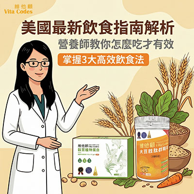 植物性蛋白粉推薦,大豆胜肽 ,穀豆植物蛋白粉,維他顧,2025美國飲食指南,EatRealFood ,原型食物飲食法,高效營養飲食,全食物營養,蛋白質攝取不足怎麼辦,肌少症飲食建議,忙碌上班族健康餐 ,改善腸道健康飲食,外食族營養補充,素食蛋白質補充, 綠拿鐵食譜,Vitamix調理機,連皮帶籽營養,蒸煮燉料理